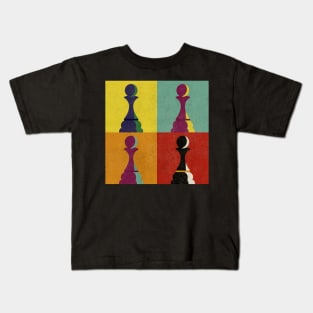 Chess Piece Pawn Pop Art Style Kids T-Shirt